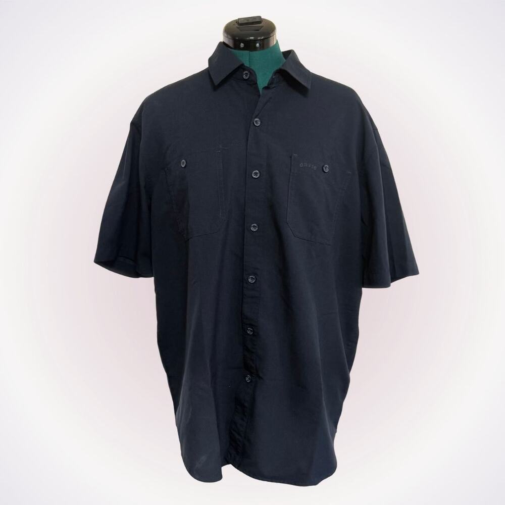 Orvis Black Short-Sleeve Button-Up Shirt | Sz L